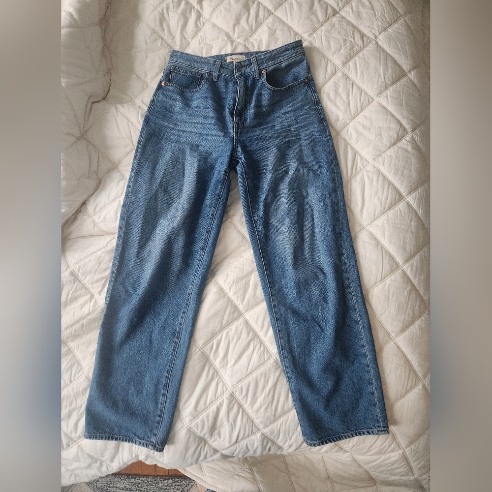 madewell curvy baggy straight jeans 28 letica